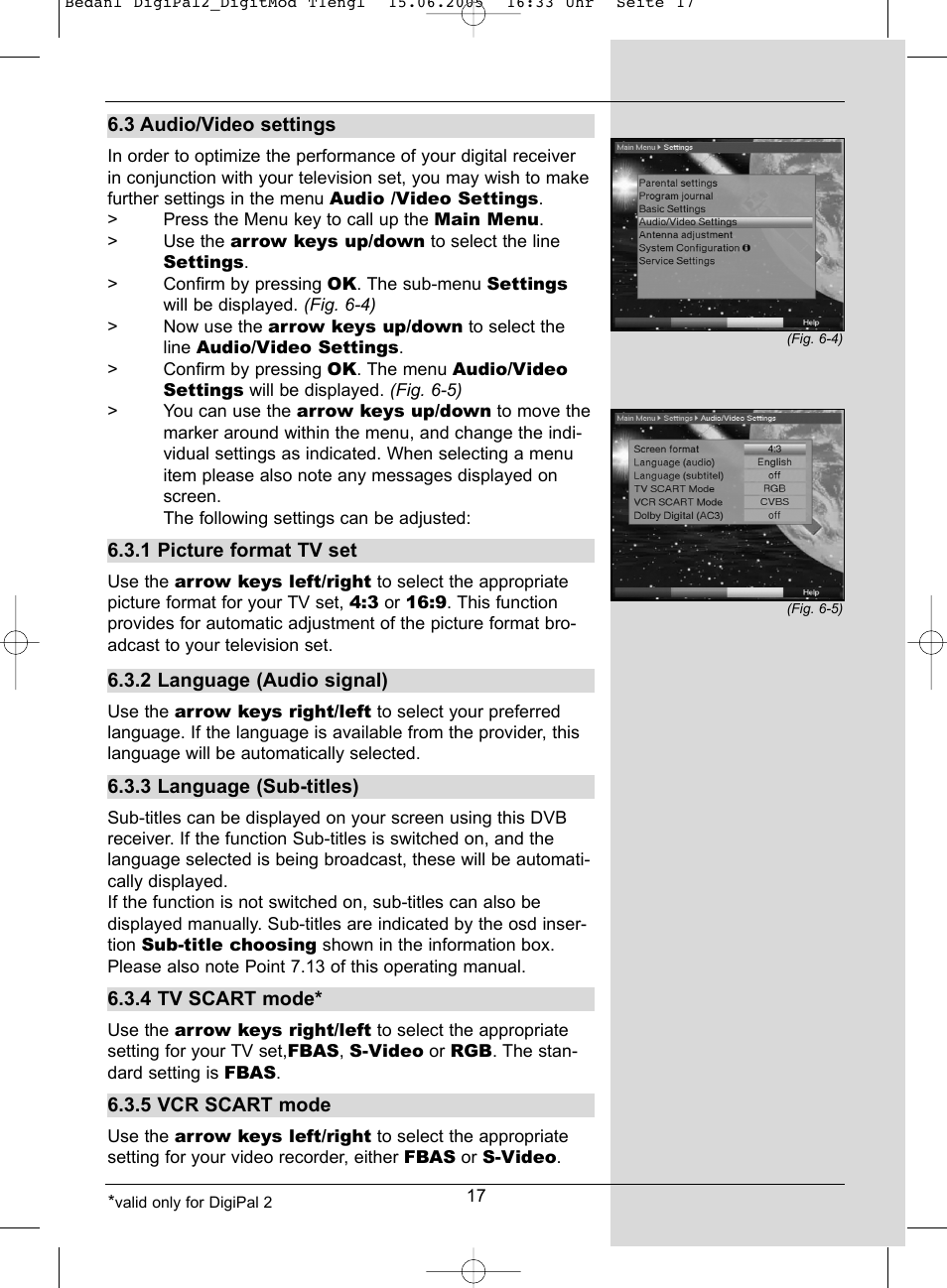 TechniSat DigiPal 2 User Manual | Page 17 / 54