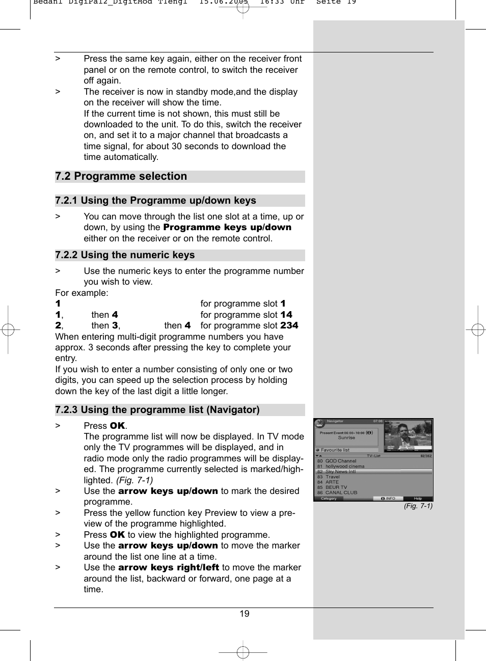 2 programme selection | TechniSat DigiPal 2 User Manual | Page 19 / 54