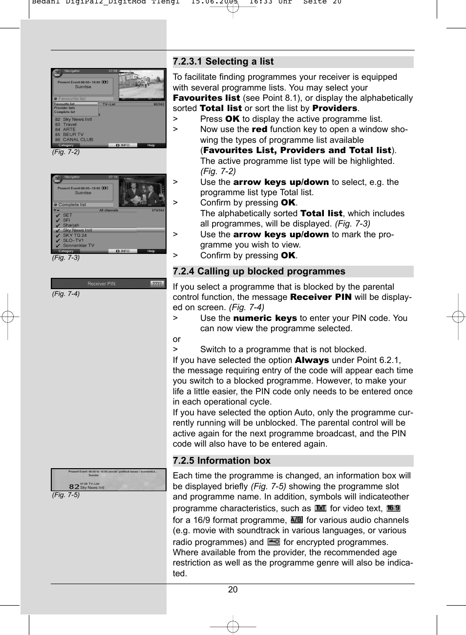 TechniSat DigiPal 2 User Manual | Page 20 / 54