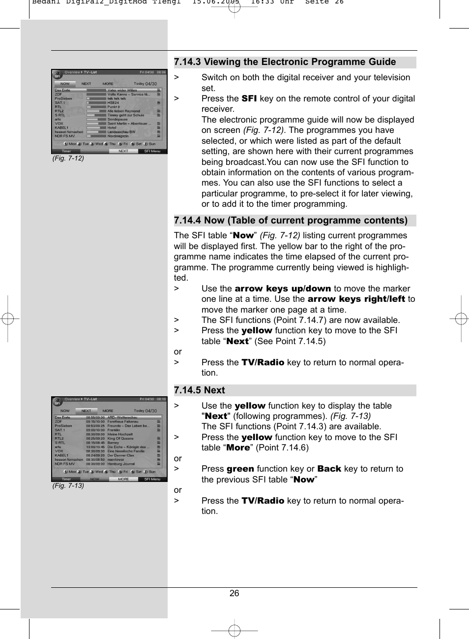 TechniSat DigiPal 2 User Manual | Page 26 / 54