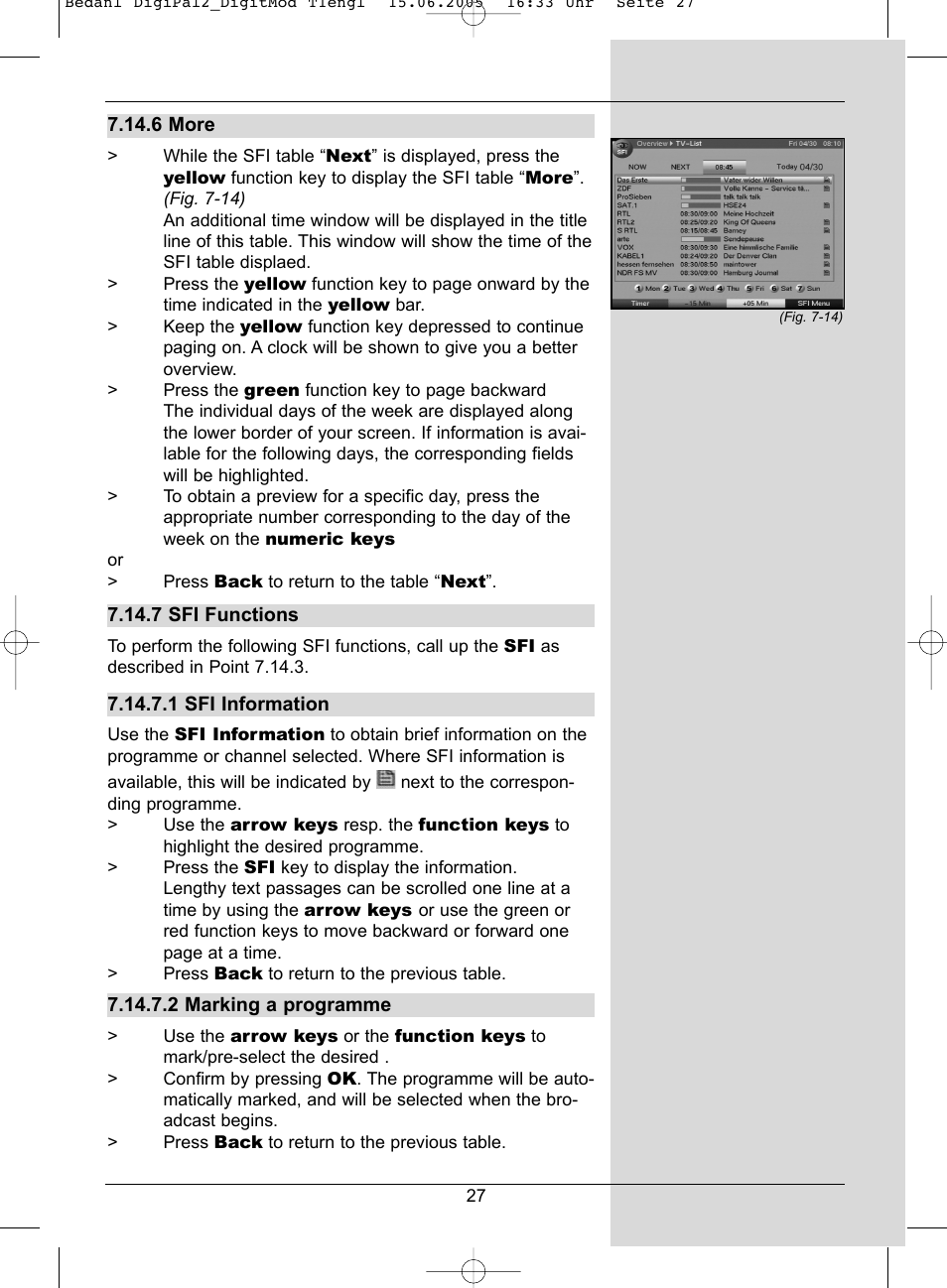 TechniSat DigiPal 2 User Manual | Page 27 / 54