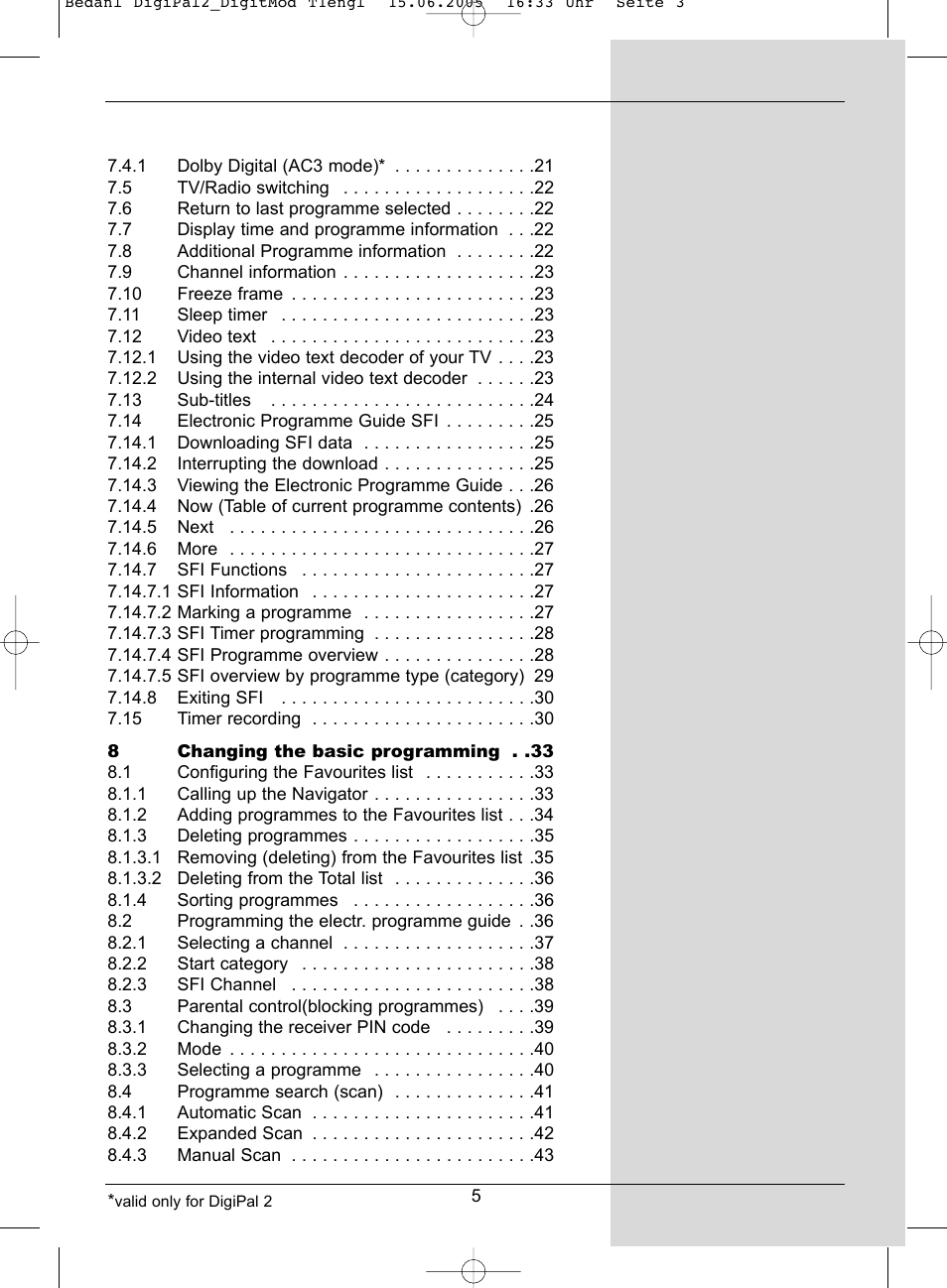 TechniSat DigiPal 2 User Manual | Page 3 / 54