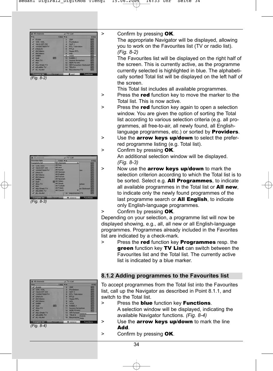 TechniSat DigiPal 2 User Manual | Page 34 / 54