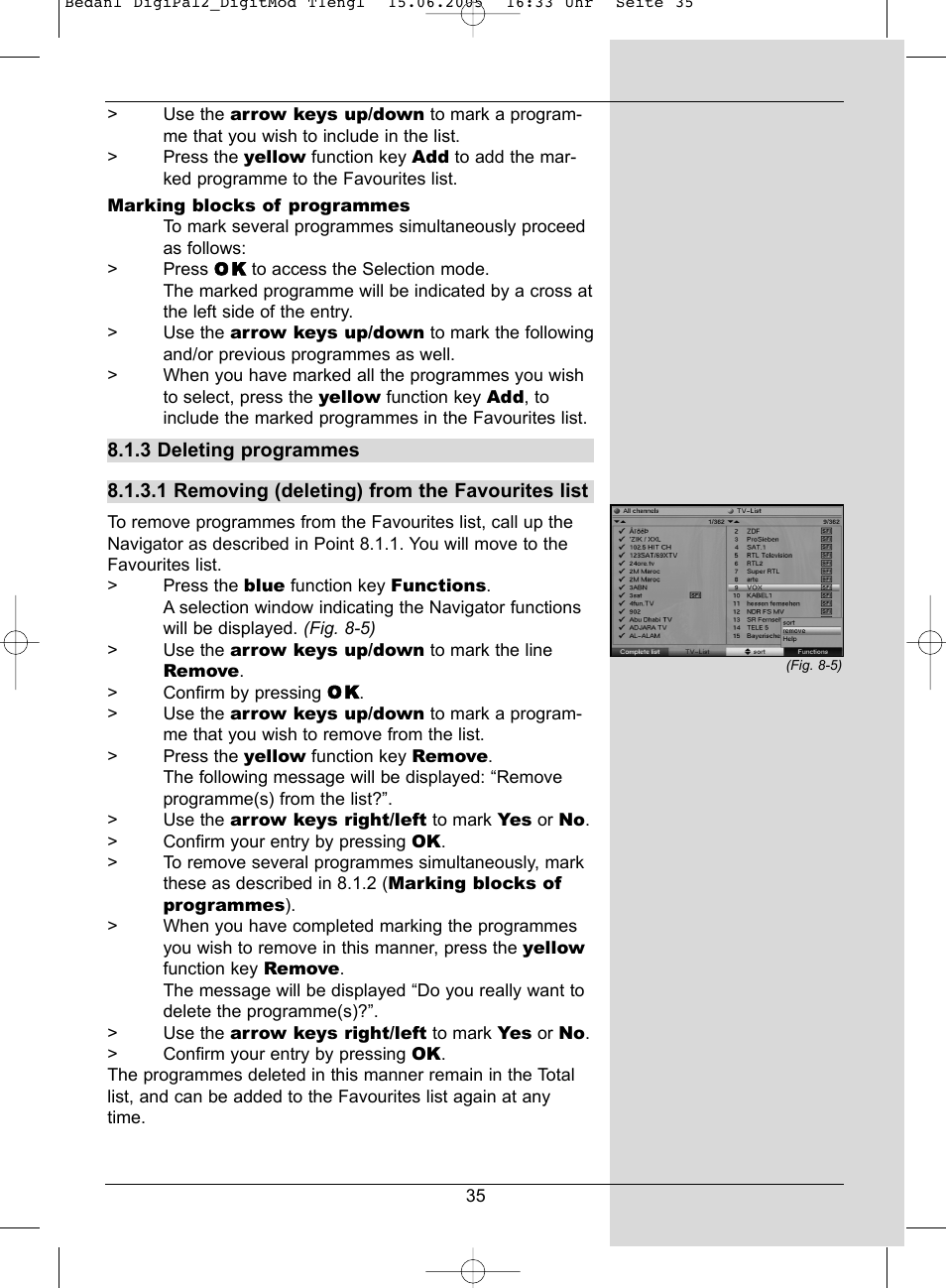 TechniSat DigiPal 2 User Manual | Page 35 / 54