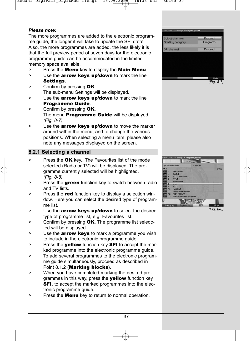 TechniSat DigiPal 2 User Manual | Page 37 / 54