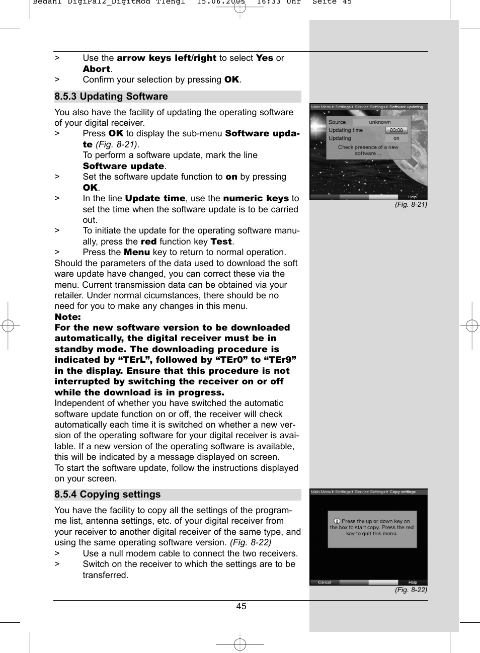 TechniSat DigiPal 2 User Manual | Page 45 / 54