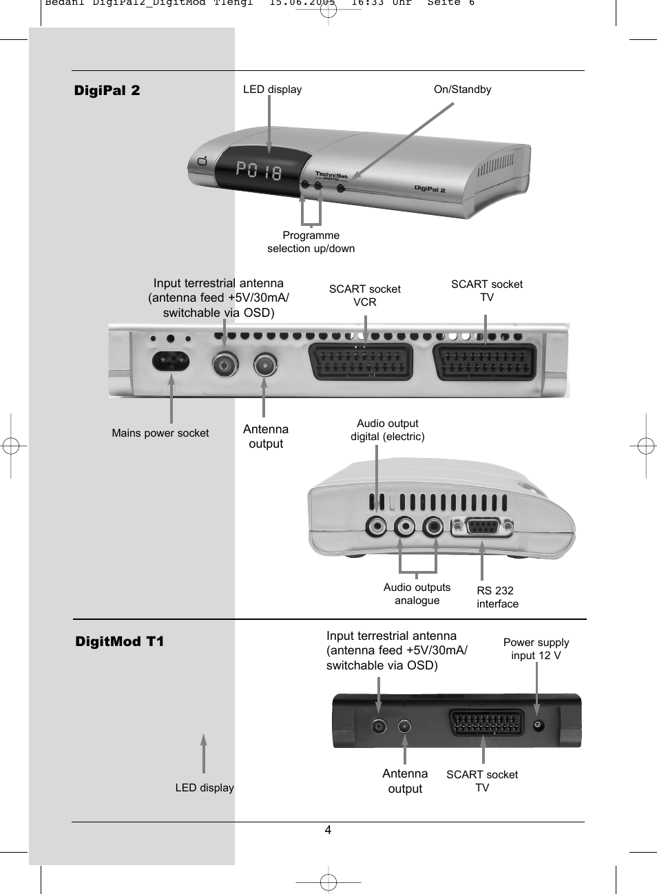 TechniSat DigiPal 2 User Manual | Page 6 / 54