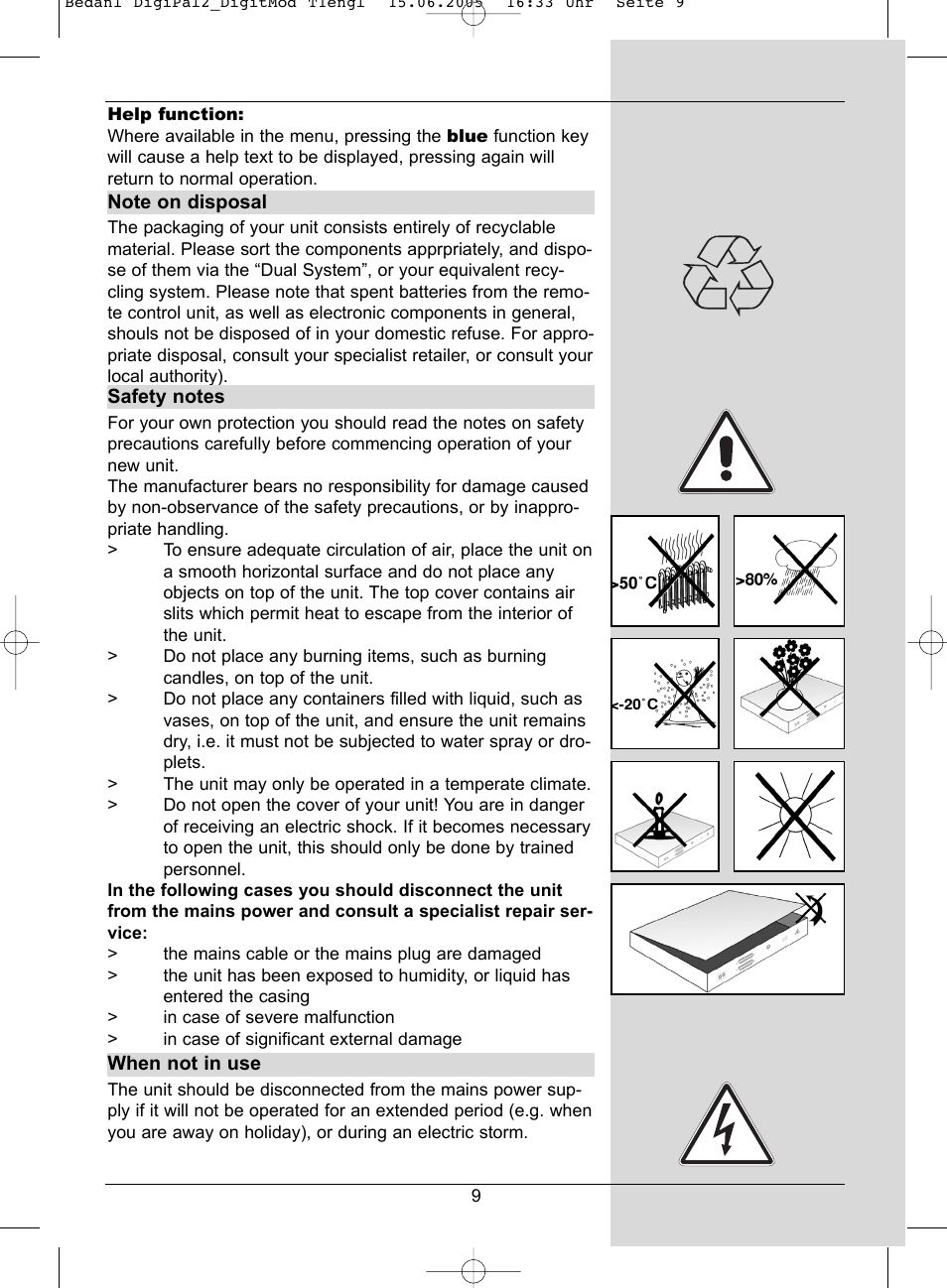 TechniSat DigiPal 2 User Manual | Page 9 / 54