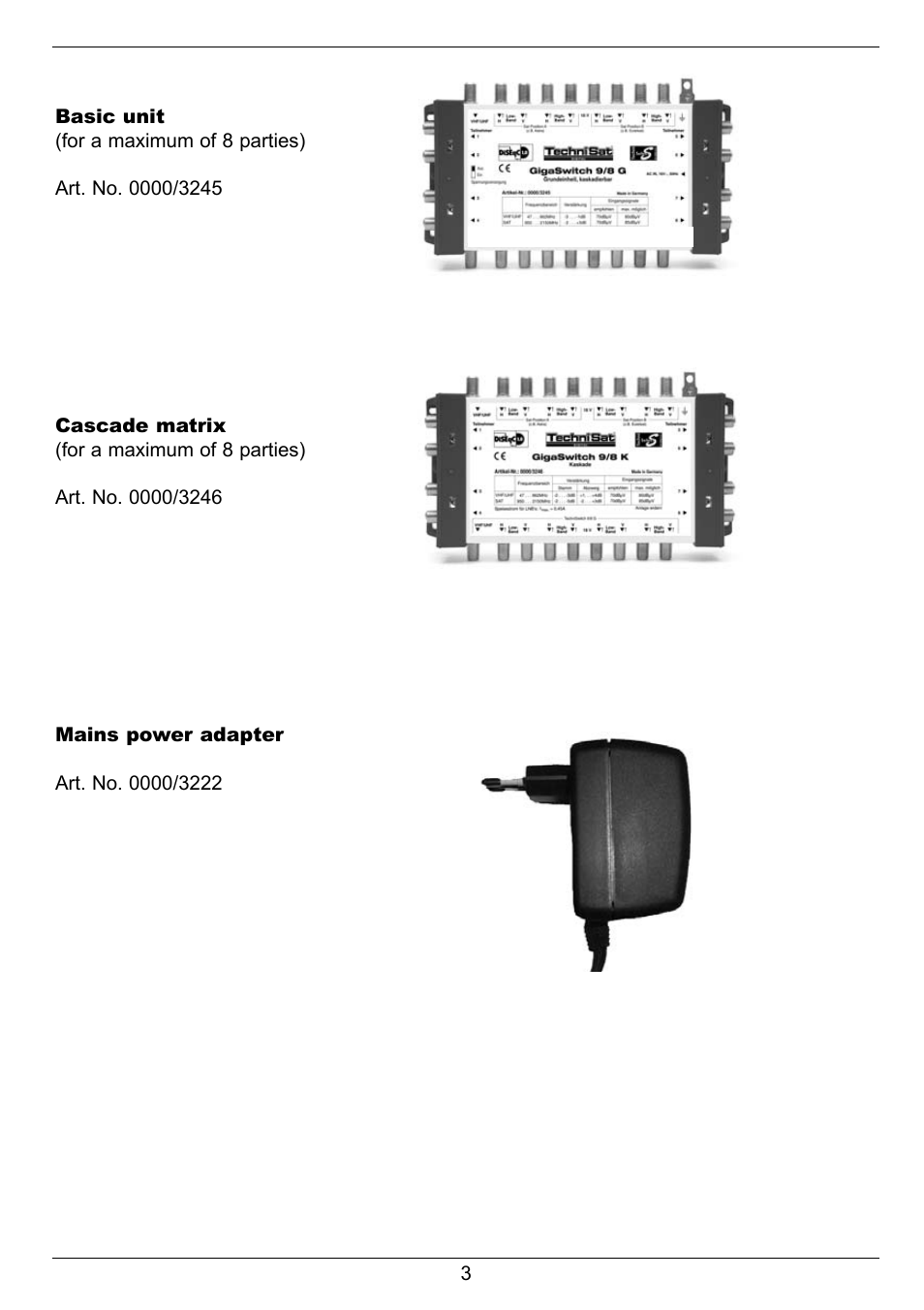 TechniSat GigaSwitch 9/8 User Manual | Page 3 / 8