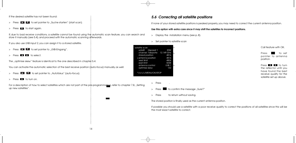 6 correcting all satellite positions | TechniSat MultyFocus User Manual | Page 14 / 48