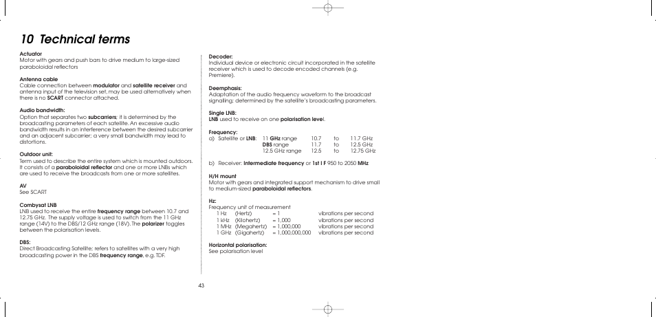 10 technical terms | TechniSat MultyFocus User Manual | Page 43 / 48