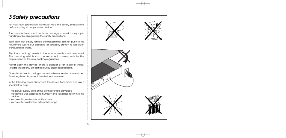 3 safety precautions | TechniSat MultyFocus User Manual | Page 5 / 48