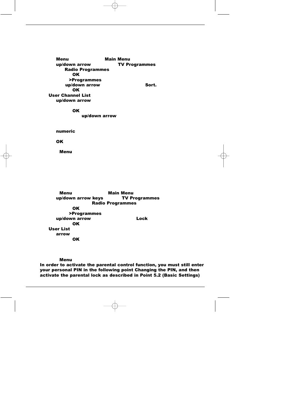 2 sorting channels, 3 blocking channels | TechniSat TechniBox VIACAM User Manual | Page 32 / 46