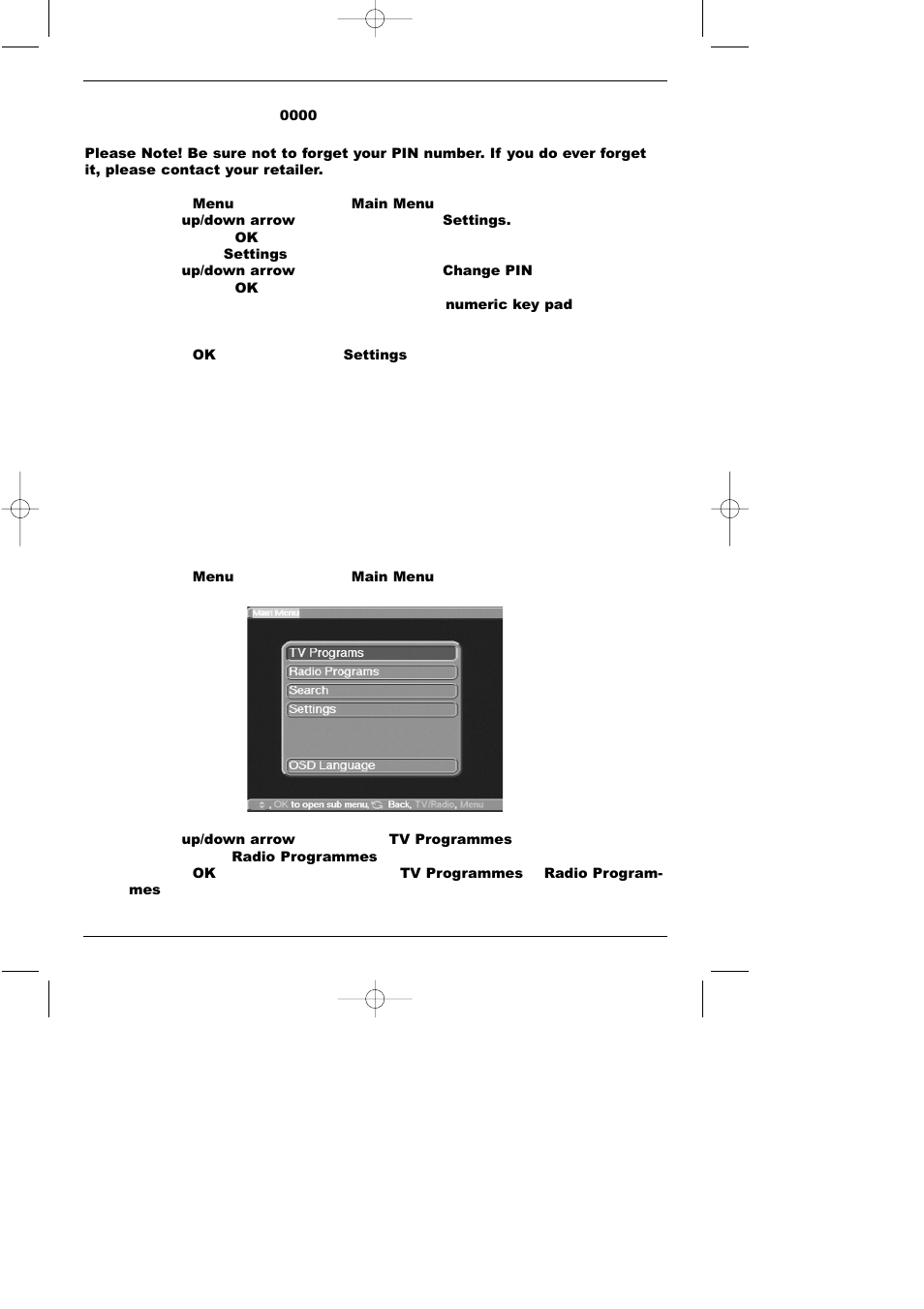 4 changing the pin, 5 programming the electronic programme guide | TechniSat TechniBox VIACAM User Manual | Page 33 / 46