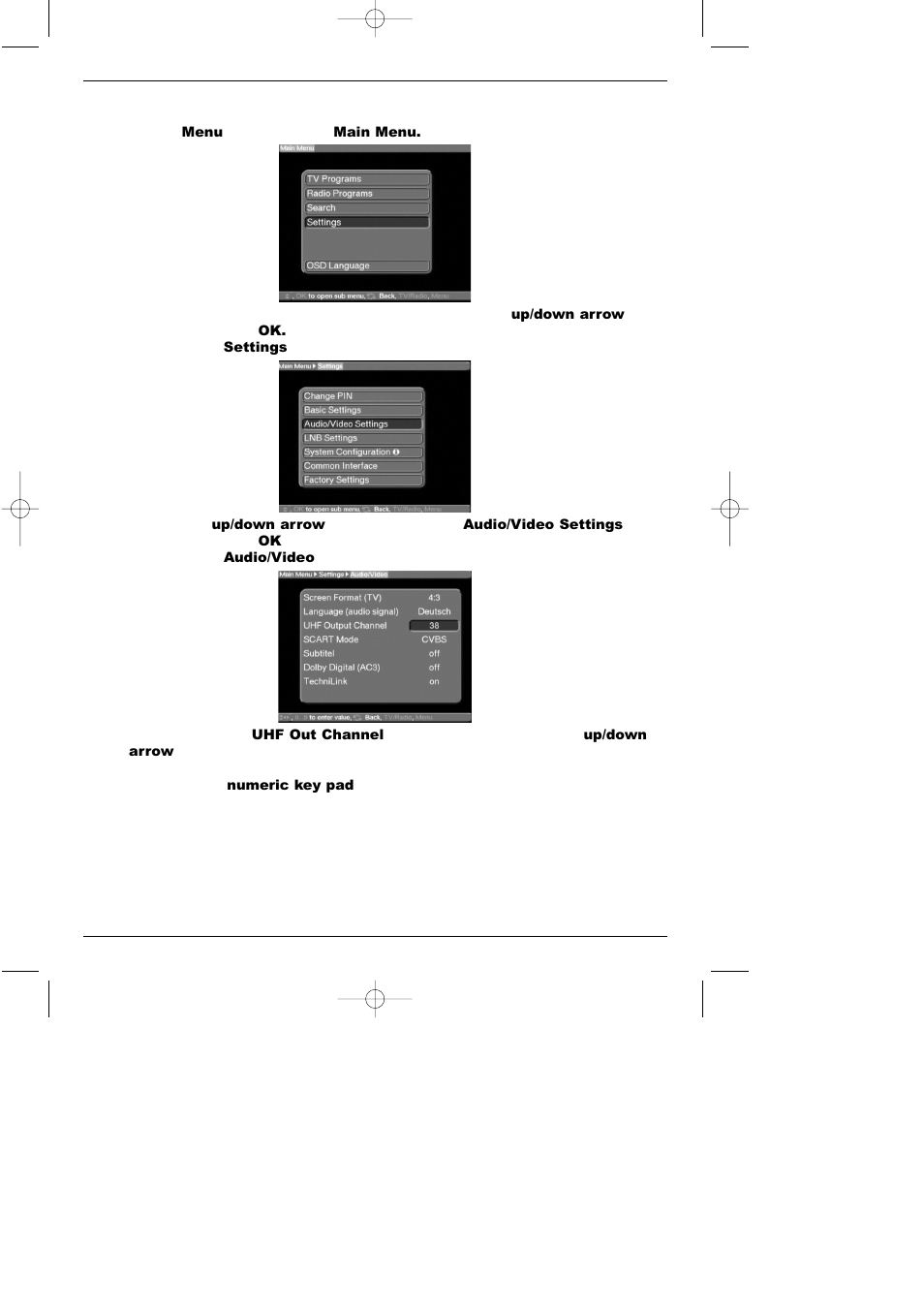 4 setting the uhf output channel | TechniSat CAM 1 plus User Manual | Page 10 / 46