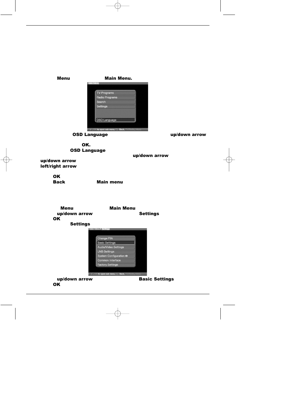 5 installation, 1 osd language, 2 basic settings | TechniSat CAM 1 plus User Manual | Page 12 / 46