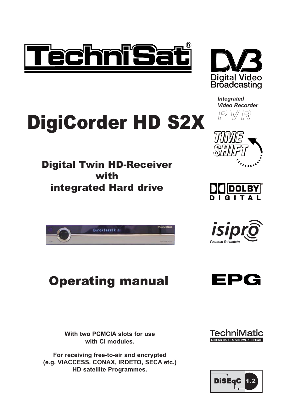 TechniSat HD S2X User Manual | 92 pages