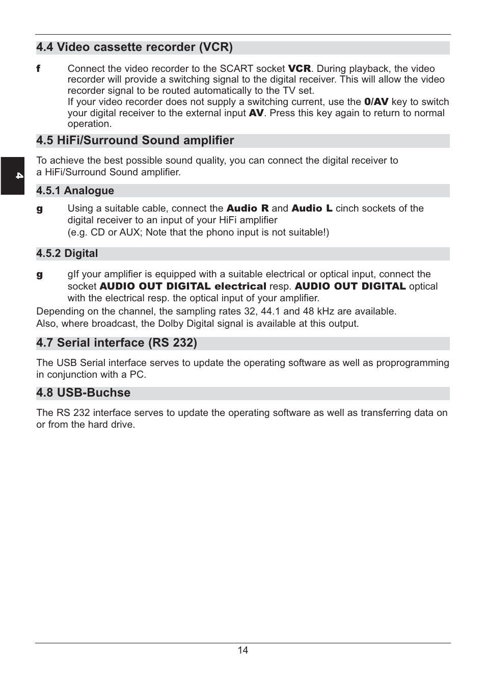 TechniSat HD S2X User Manual | Page 14 / 92