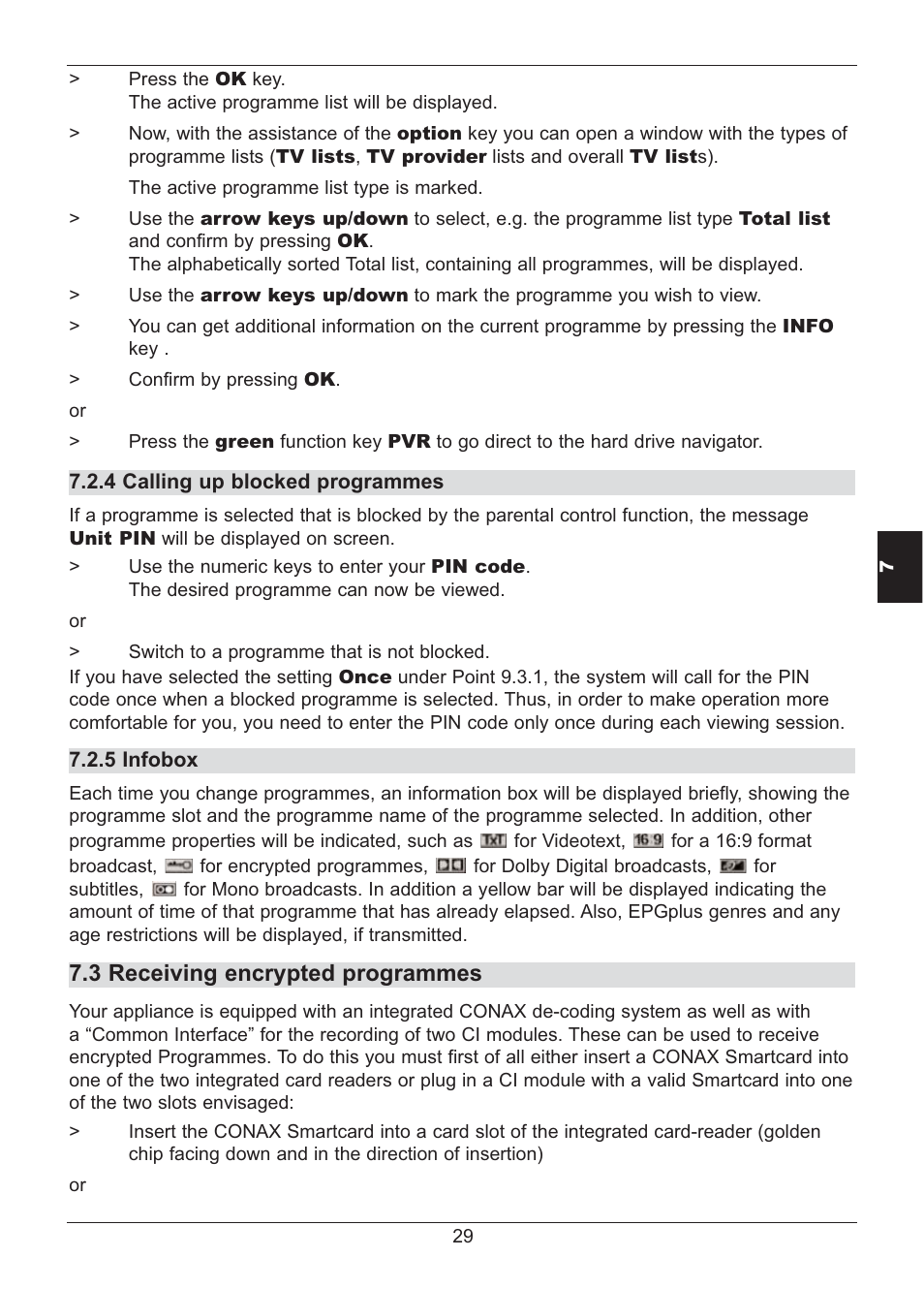 3 receiving encrypted programmes | TechniSat HD S2X User Manual | Page 29 / 92