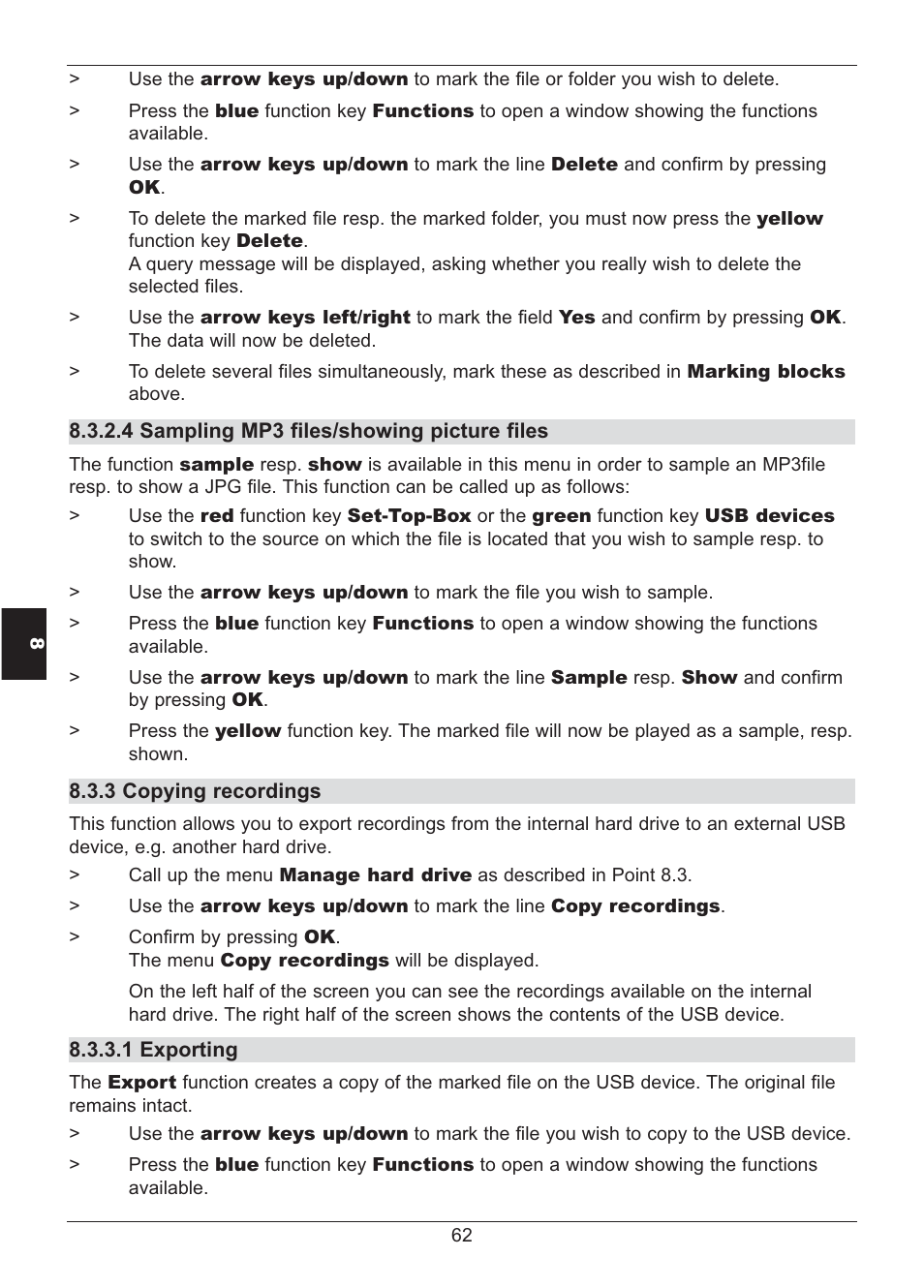 TechniSat HD S2X User Manual | Page 62 / 92