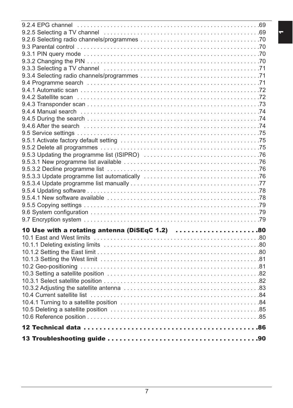 TechniSat HD S2X User Manual | Page 7 / 92