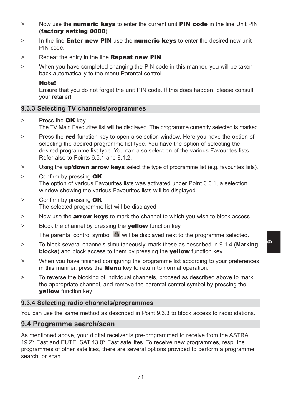 4 programme search/scan | TechniSat HD S2X User Manual | Page 71 / 92