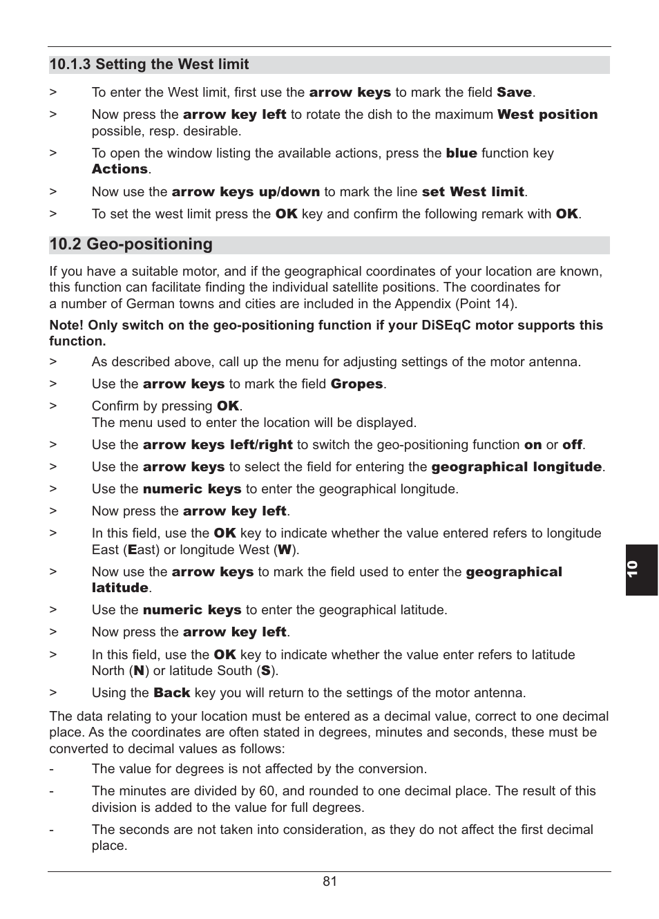 2 geo-positioning | TechniSat HD S2X User Manual | Page 81 / 92