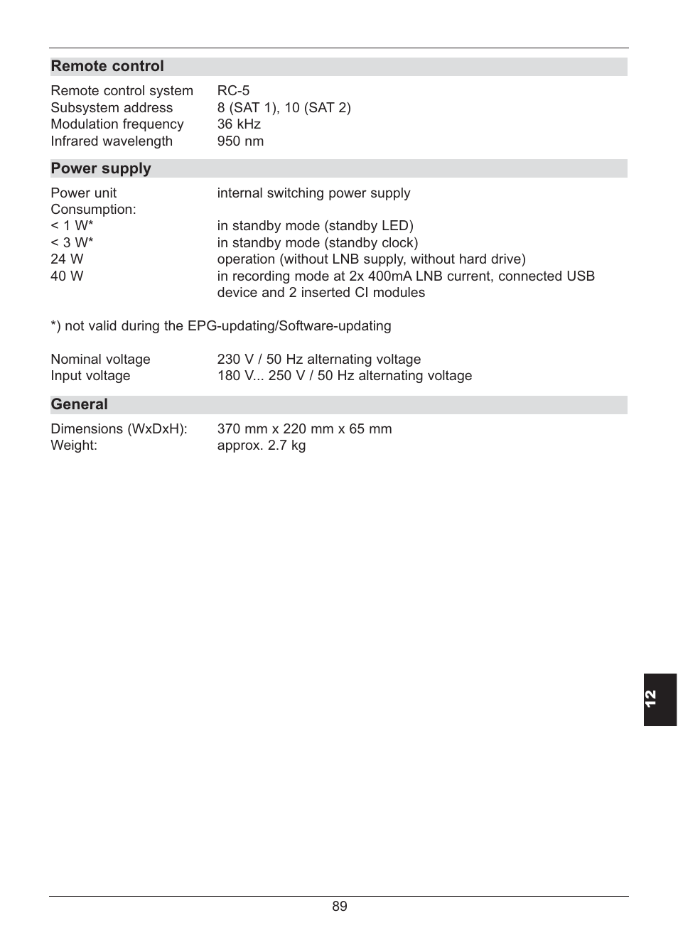 TechniSat HD S2X User Manual | Page 89 / 92