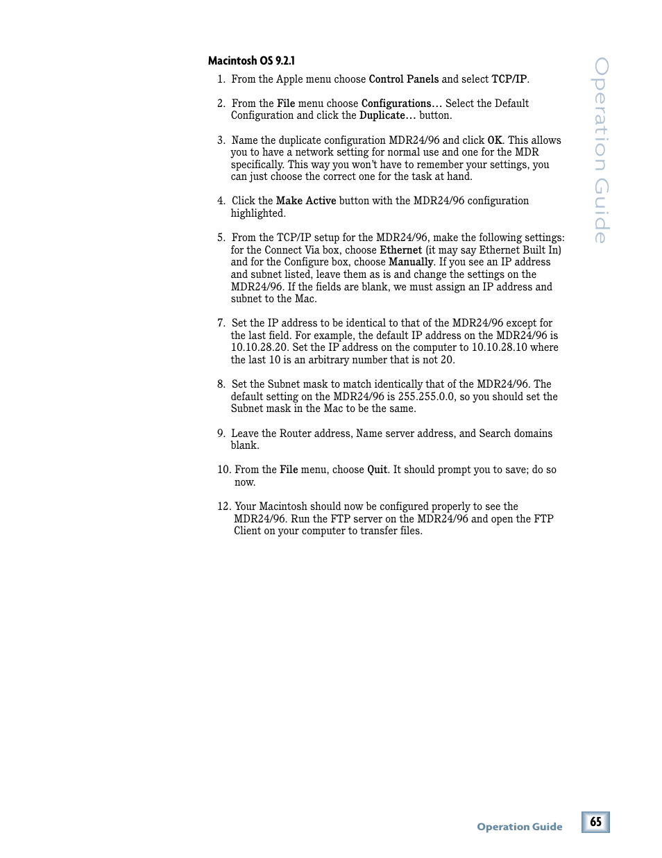 Oper a tion guide | Tonino Lamborghini OperationGuide MDR24/96 User Manual | Page 29 / 36