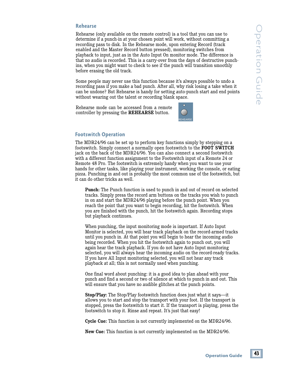 Oper a tion guide | Tonino Lamborghini OperationGuide MDR24/96 User Manual | Page 7 / 36