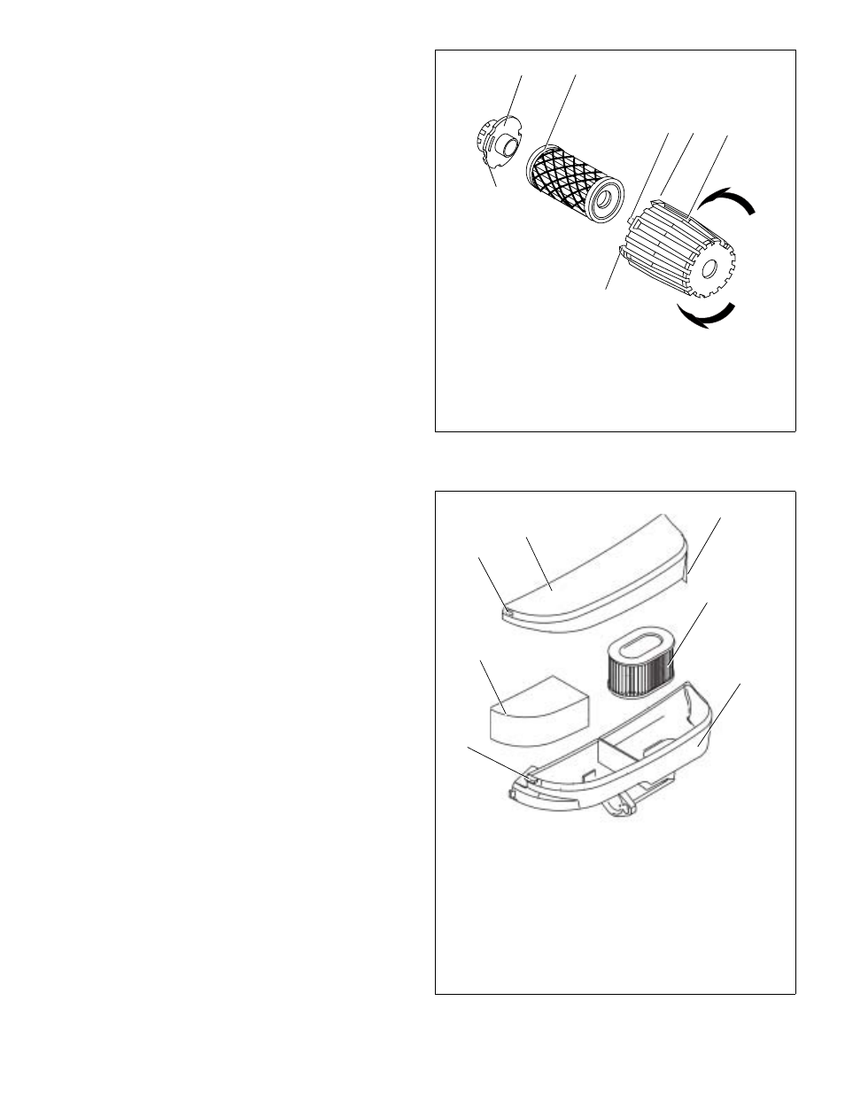 V. removal and installation-type “c” air cleaner, Discard paper filter, Clean cover and flange thoroughly | Install new paper filter into cover, Be sure retainers are locked around flange, Retainer, Slot, Flange, Paper filter, Cover | Tecumseh LV156EA User Manual | Page 22 / 32