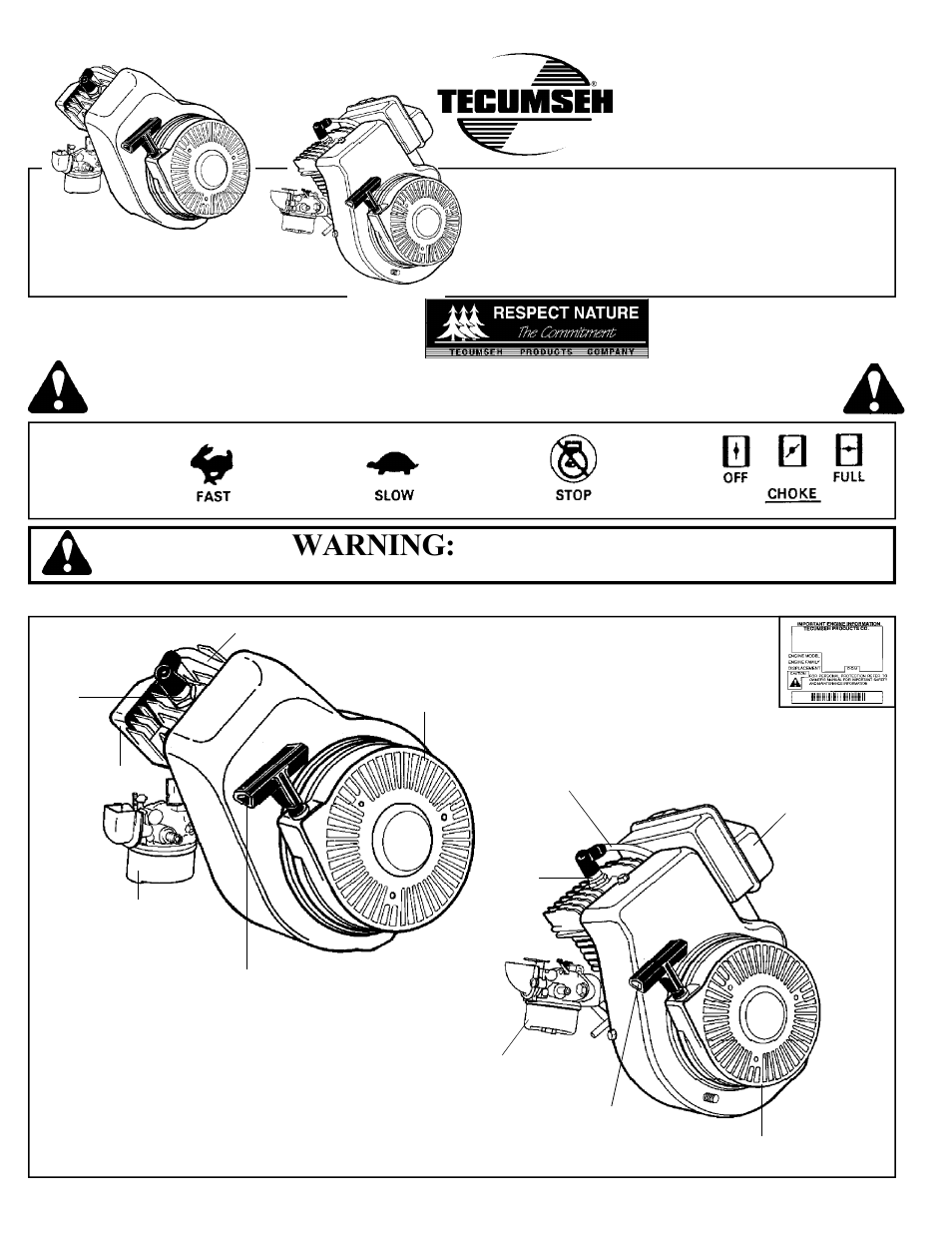 Tecumseh 850 User Manual | 8 pages