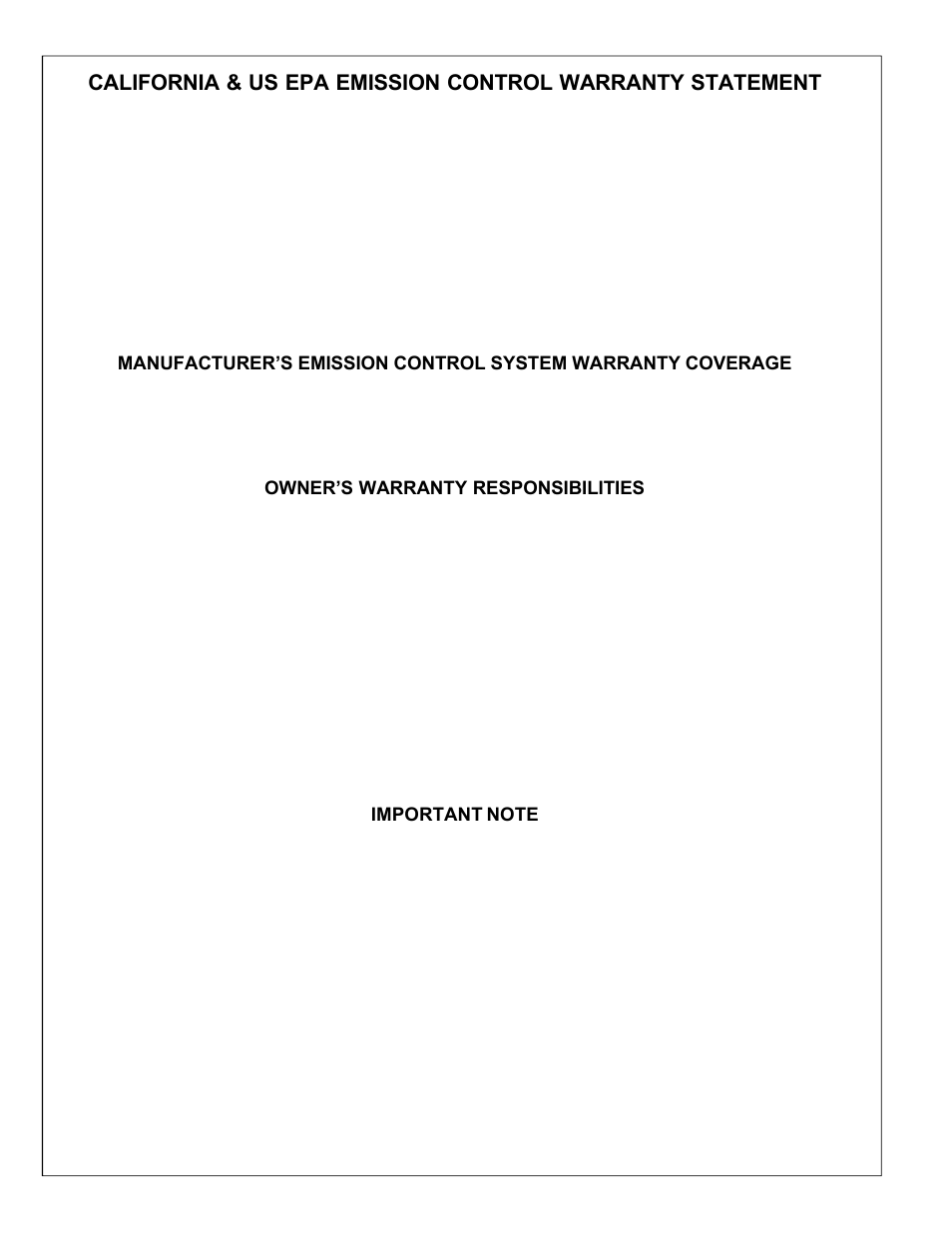 Owner’s warranty responsibilities | Tecumseh 850 User Manual | Page 7 / 8