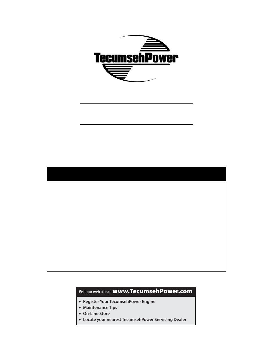 Tecumseh TH139SP(HSK600-870) User Manual | 24 pages