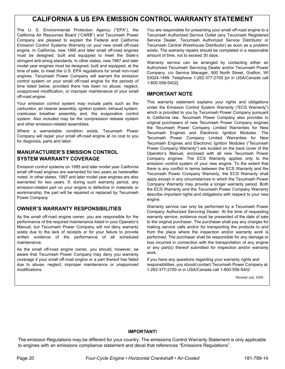 Tecumseh H30-40 User Manual | Page 22 / 24