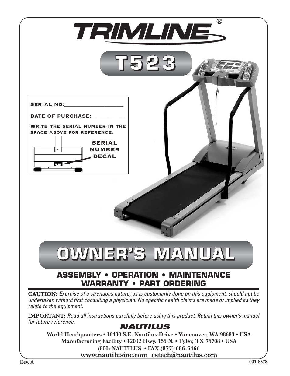 Trimline t523 User Manual | 31 pages