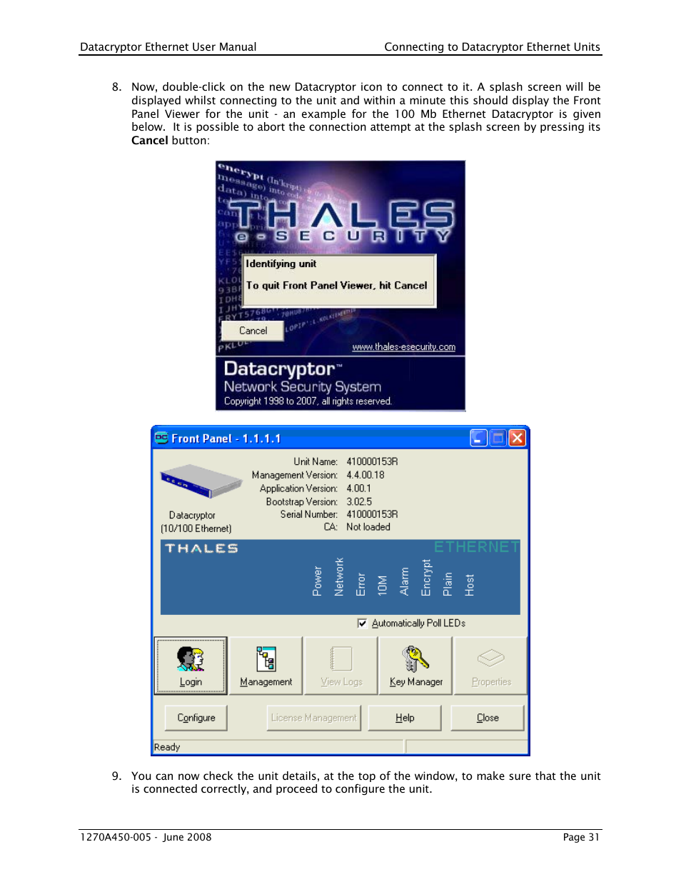 THALES DATACRYPTOR User Manual | Page 31 / 134