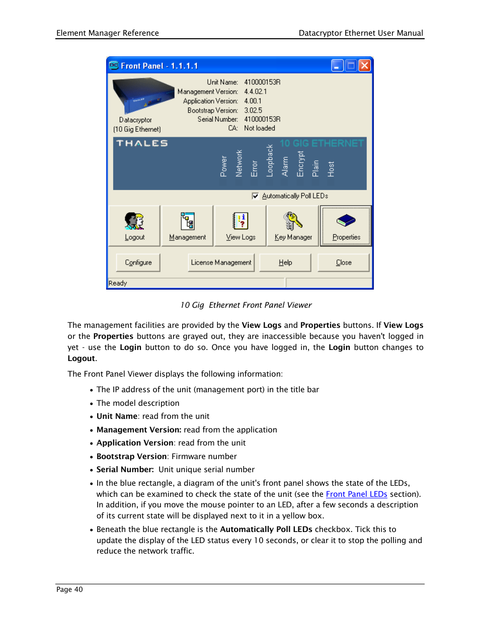 THALES DATACRYPTOR User Manual | Page 40 / 134
