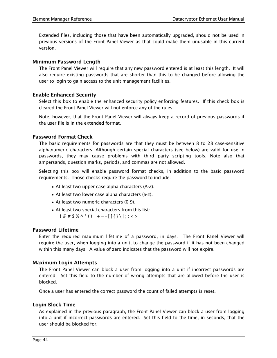 THALES DATACRYPTOR User Manual | Page 44 / 134