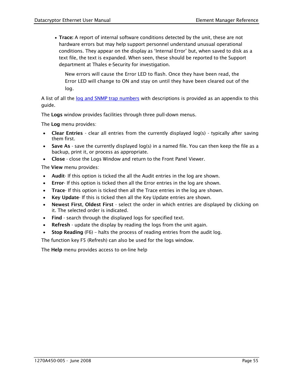 THALES DATACRYPTOR User Manual | Page 55 / 134