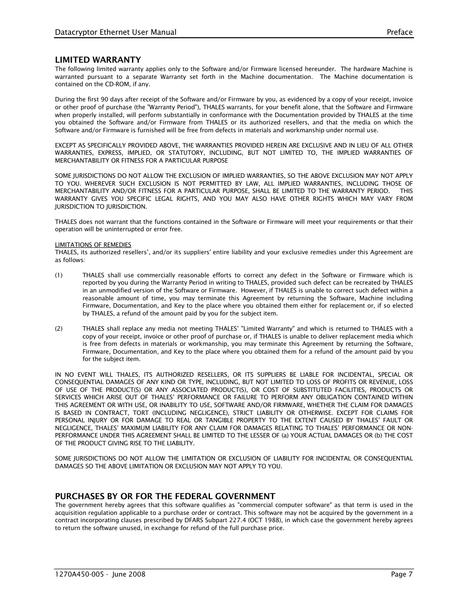 THALES DATACRYPTOR User Manual | Page 7 / 134
