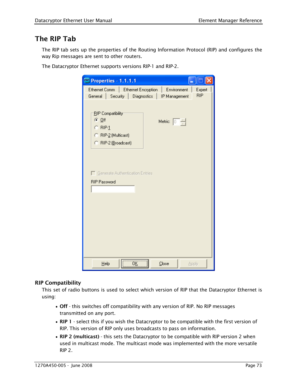 The rip tab | THALES DATACRYPTOR User Manual | Page 73 / 134