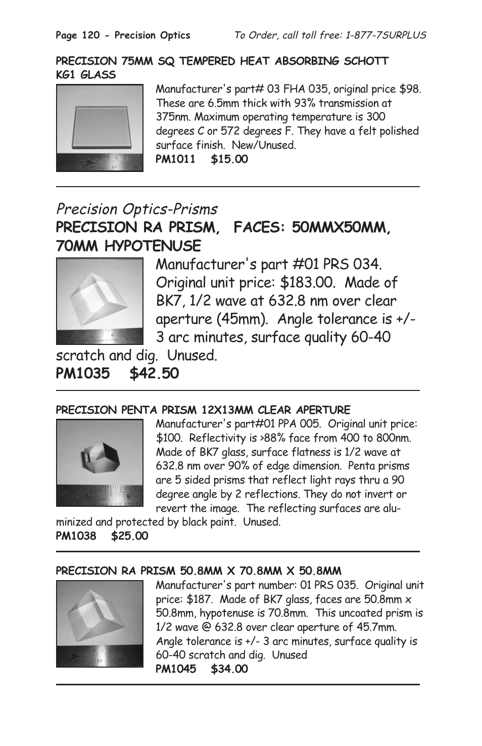 Precision optics-prisms | Tasco 1575 User Manual | Page 122 / 144