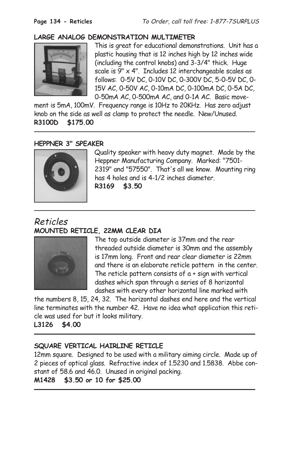 Reticles | Tasco 1575 User Manual | Page 136 / 144
