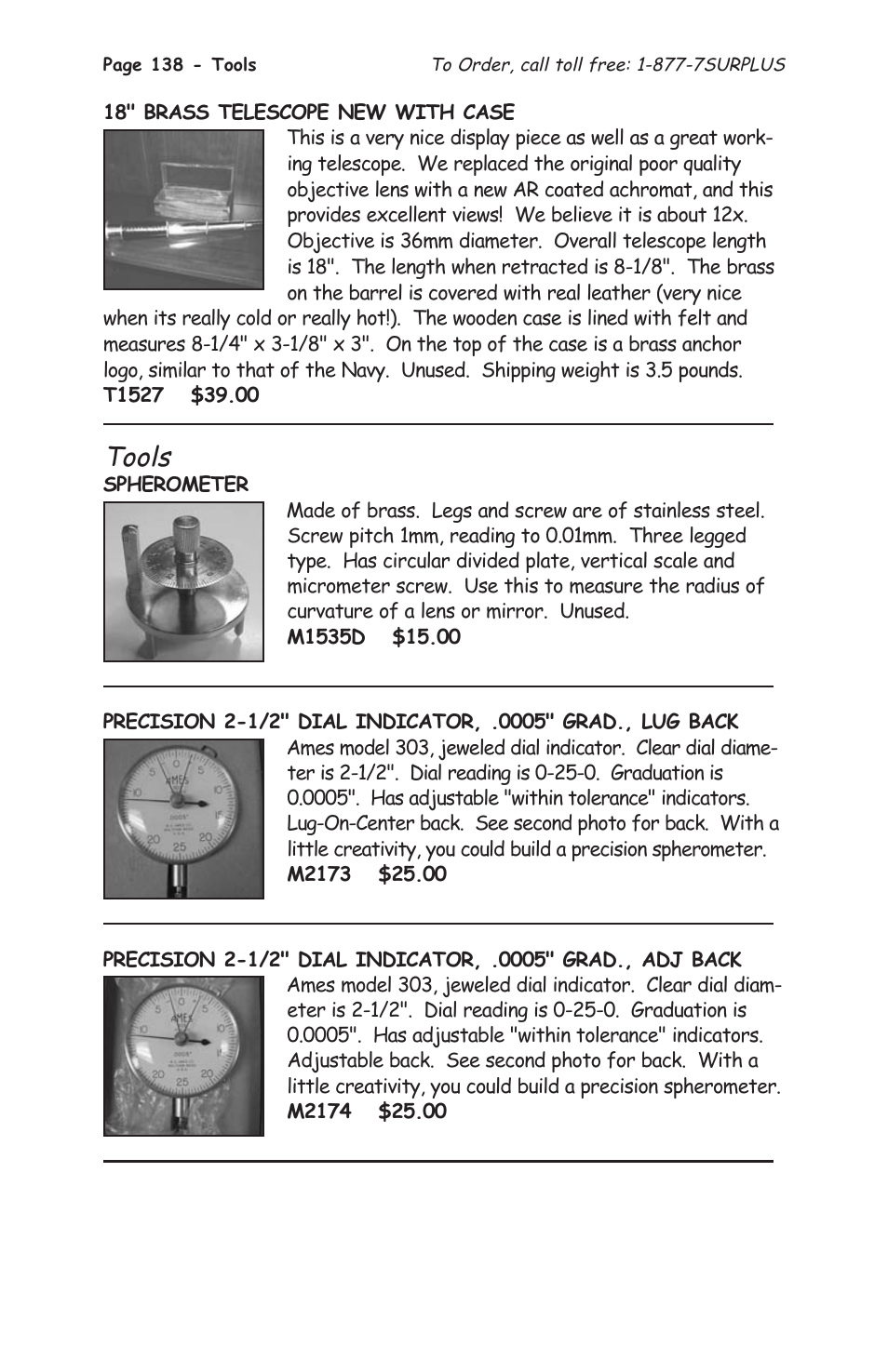 Tools | Tasco 1575 User Manual | Page 140 / 144