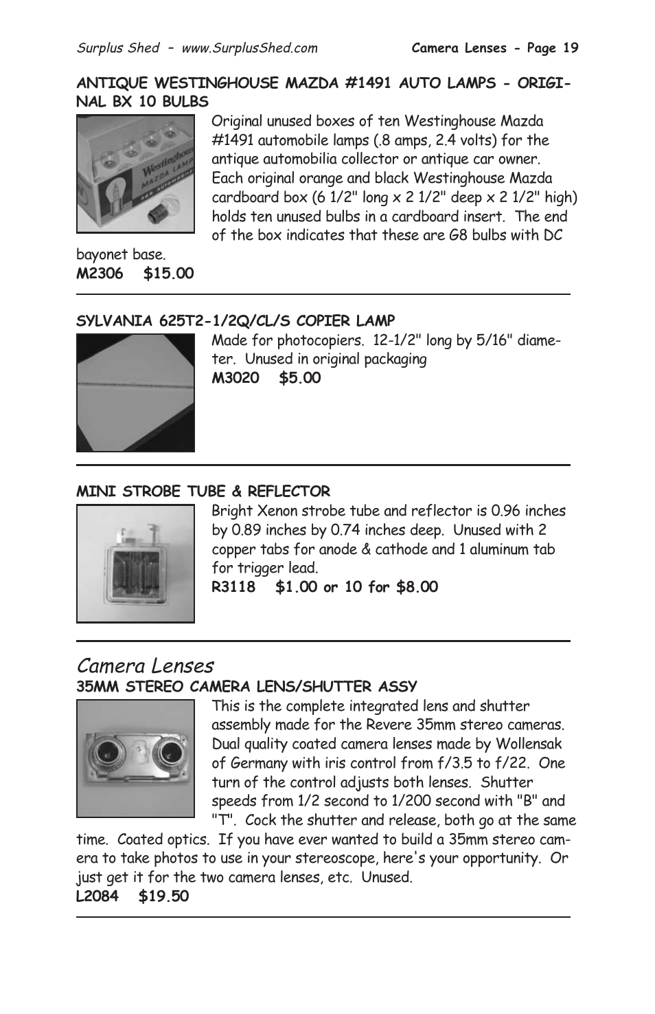 Camera lenses | Tasco 1575 User Manual | Page 21 / 144