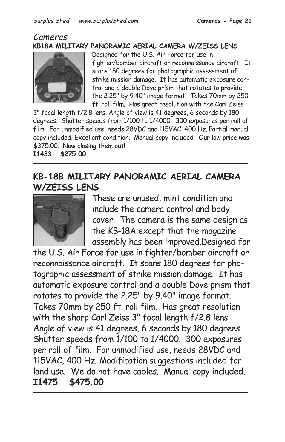 Cameras | Tasco 1575 User Manual | Page 23 / 144