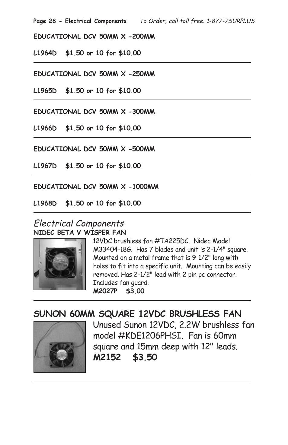 Electrical components | Tasco 1575 User Manual | Page 30 / 144