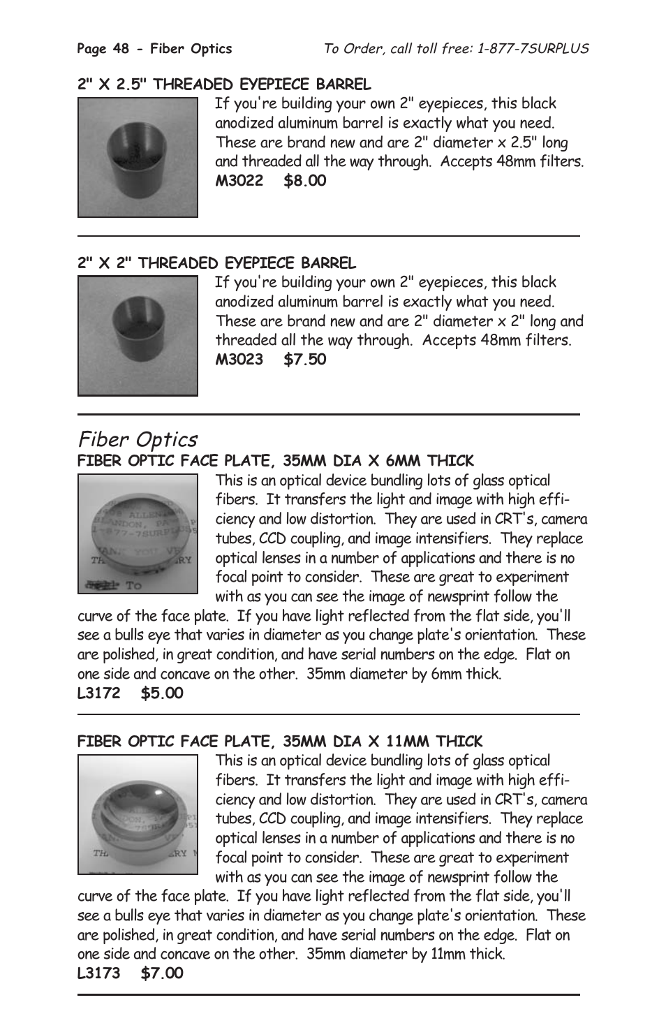 Fiber optics | Tasco 1575 User Manual | Page 50 / 144