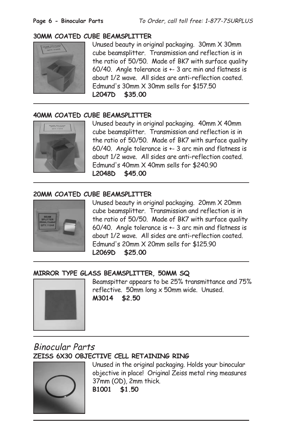 Binocular parts | Tasco 1575 User Manual | Page 8 / 144